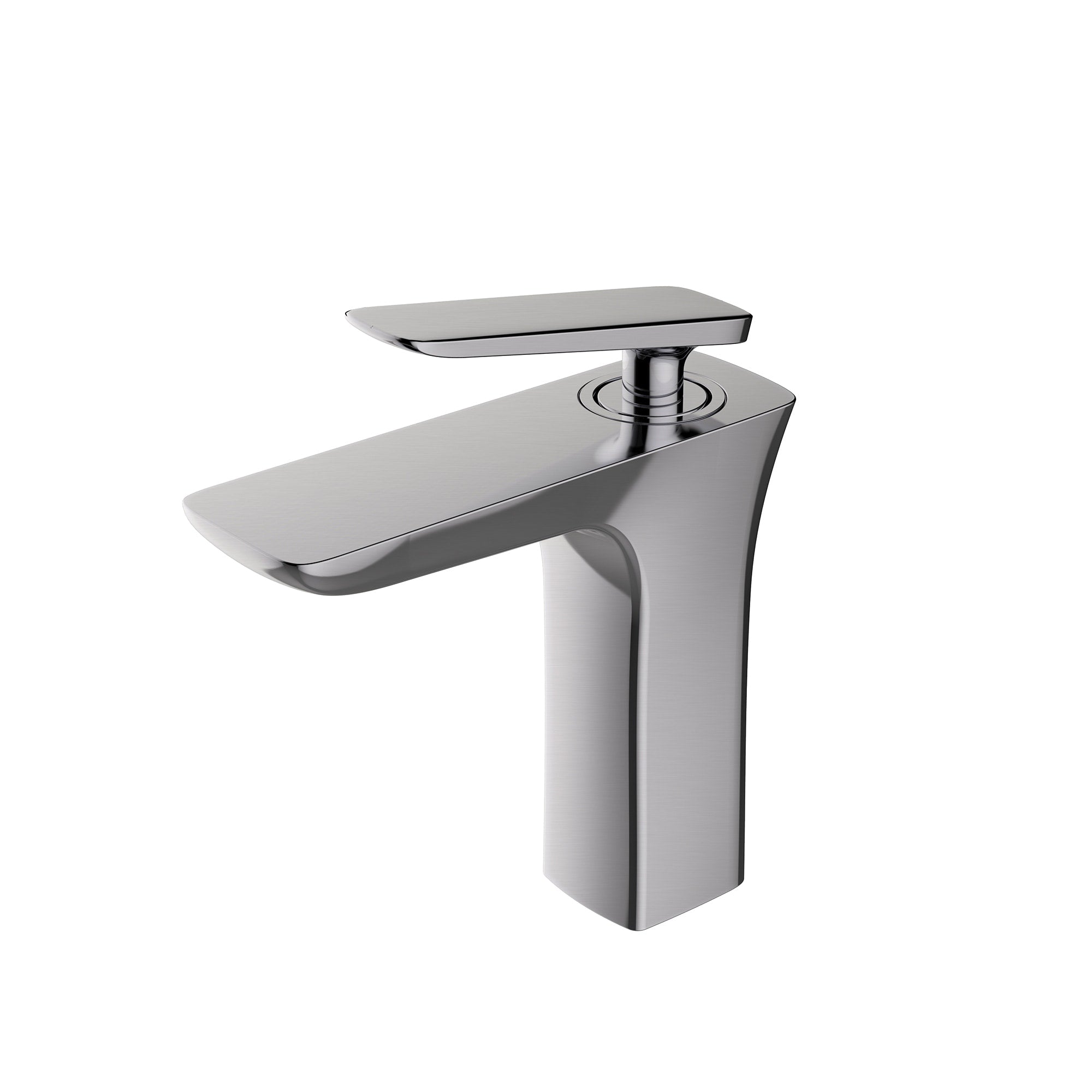 Single Handle Lavatory Faucet In Brushed Nickel Finish