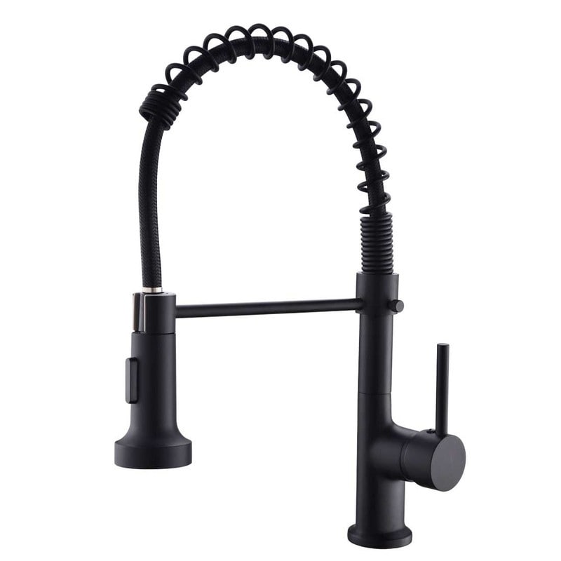 Single Handle One Hole Kitchen Faucets Pull Down Sprayer Spring