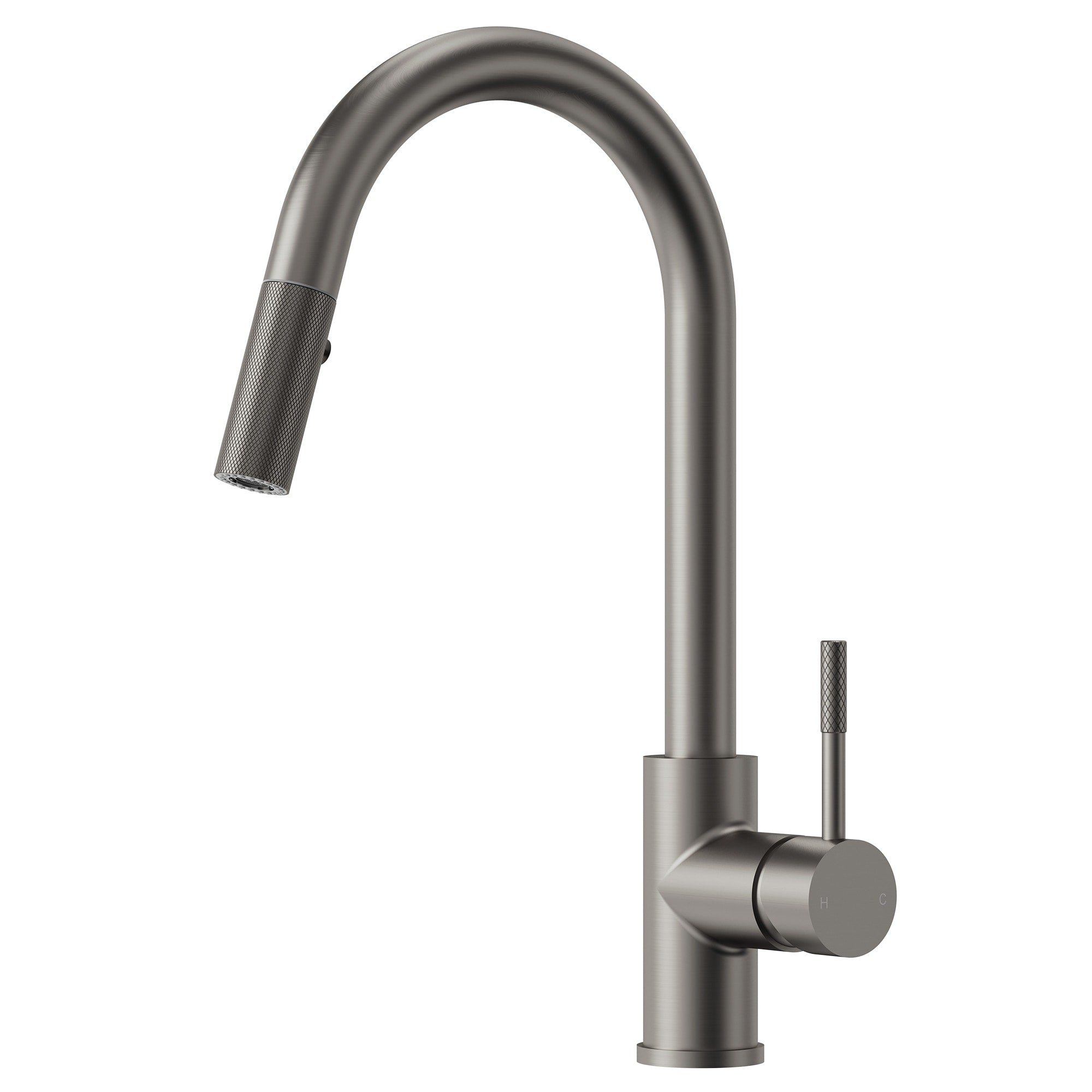 Single Handle Pull Down Sprayer Kitchen Faucet With 360 Spout Swivel