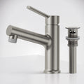 Single Handle Single Hole Bathroom Faucet With Pop Up Drain
