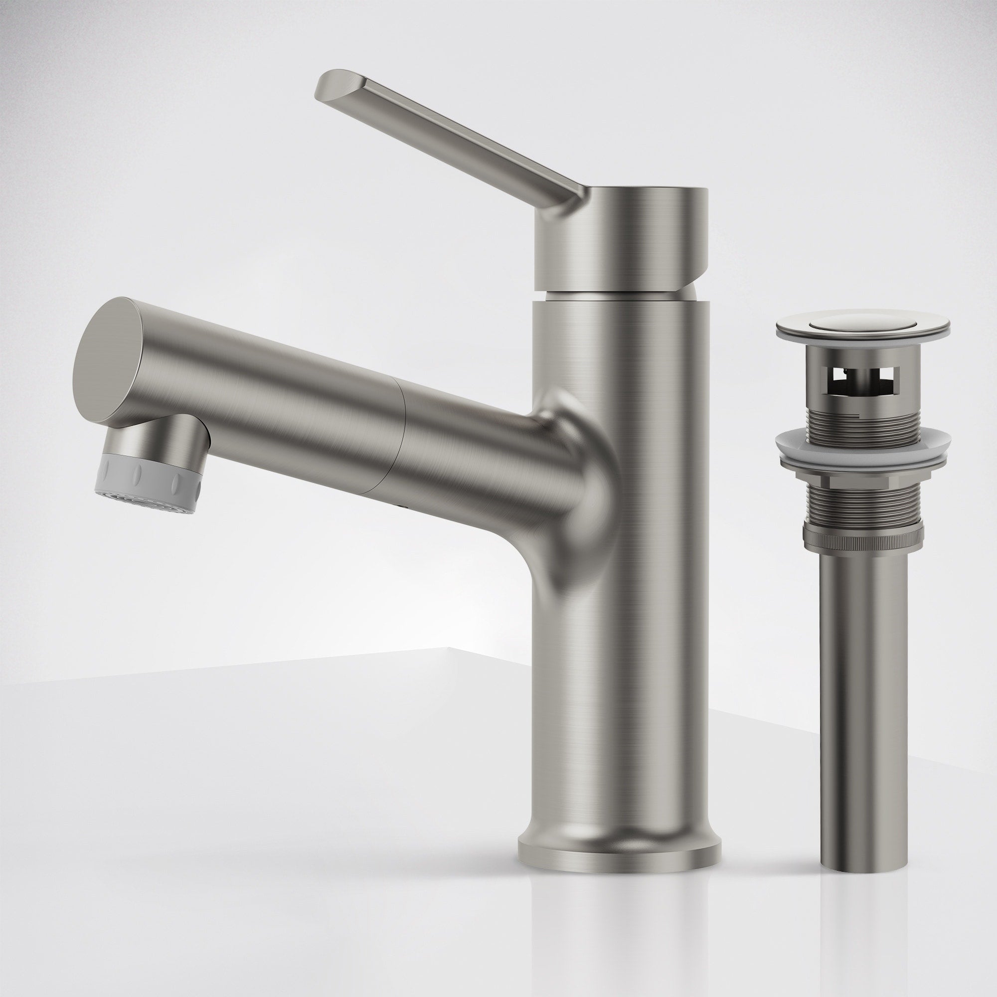 Single Handle Single Hole Bathroom Faucet With Pop Up Drain