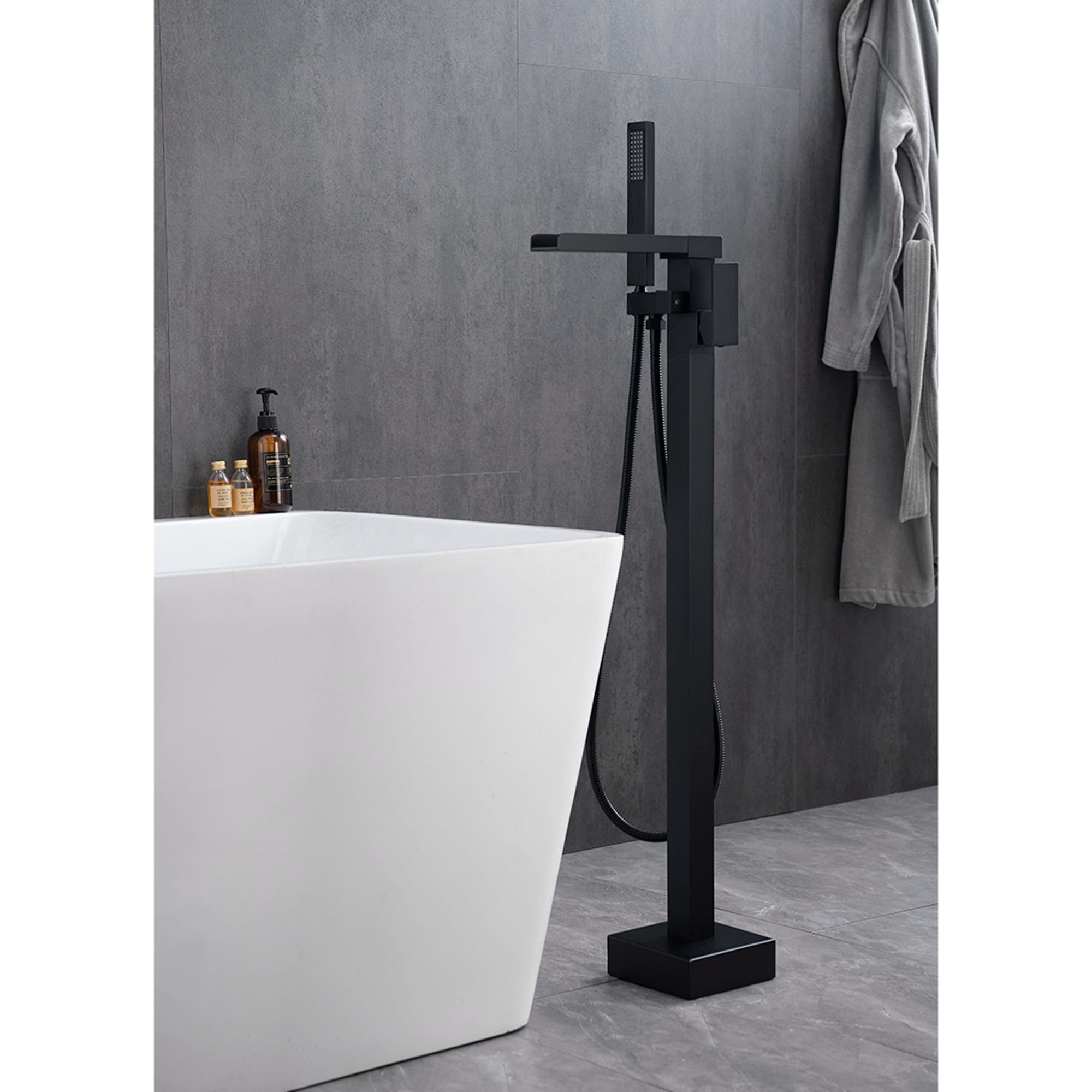 Single Handle Floor Mounted Clawfoot Tub Faucet