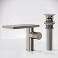 Side Handle Waterfall Spout Bathroom Sink Faucet Single Hole Bathroom Faucet With Drain Assembly Modern