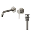 Wall Mounted Bathroom Faucet Single Handle Bathroom Sink Faucet With Drain Assembly Concealed