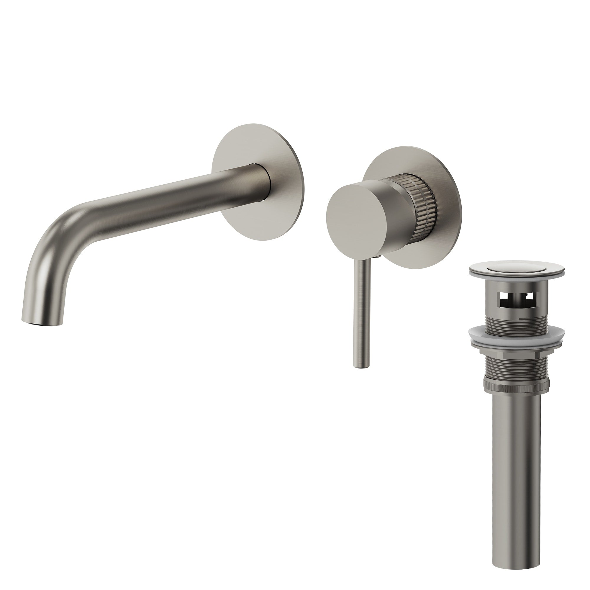 Wall Mounted Bathroom Faucet Single Handle Bathroom Sink Faucet With Drain Assembly Concealed