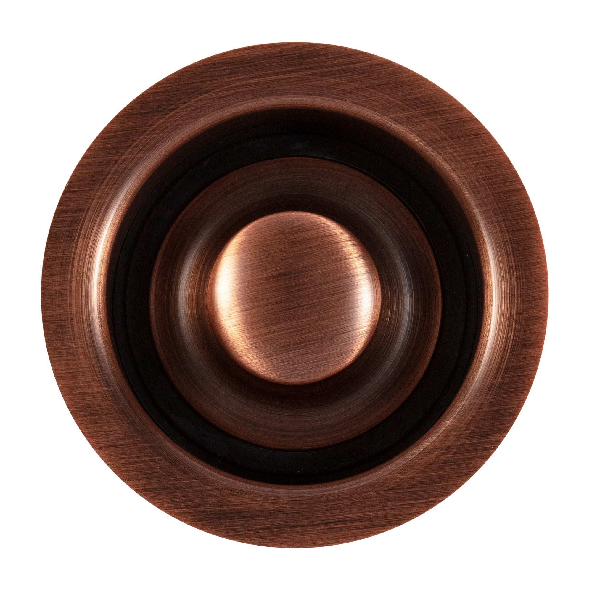 Sinkology Kitchen Sink 3.5 Antique Copper Ise Disposal Flange Drain Solid Brass With Stopper Brown