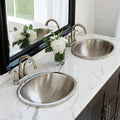 Sinkology Edison 18.5 Dual Mount Oval Bath Sink In Hammered Nickel