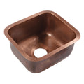 Sinkology Sisley Undermount Handmade Copper Sink 17 Bar Prep Sink In Hammered Antique Copper
