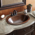 Sinkology Seville Drop In Copper Bath Sink With 4 Faucet Holes