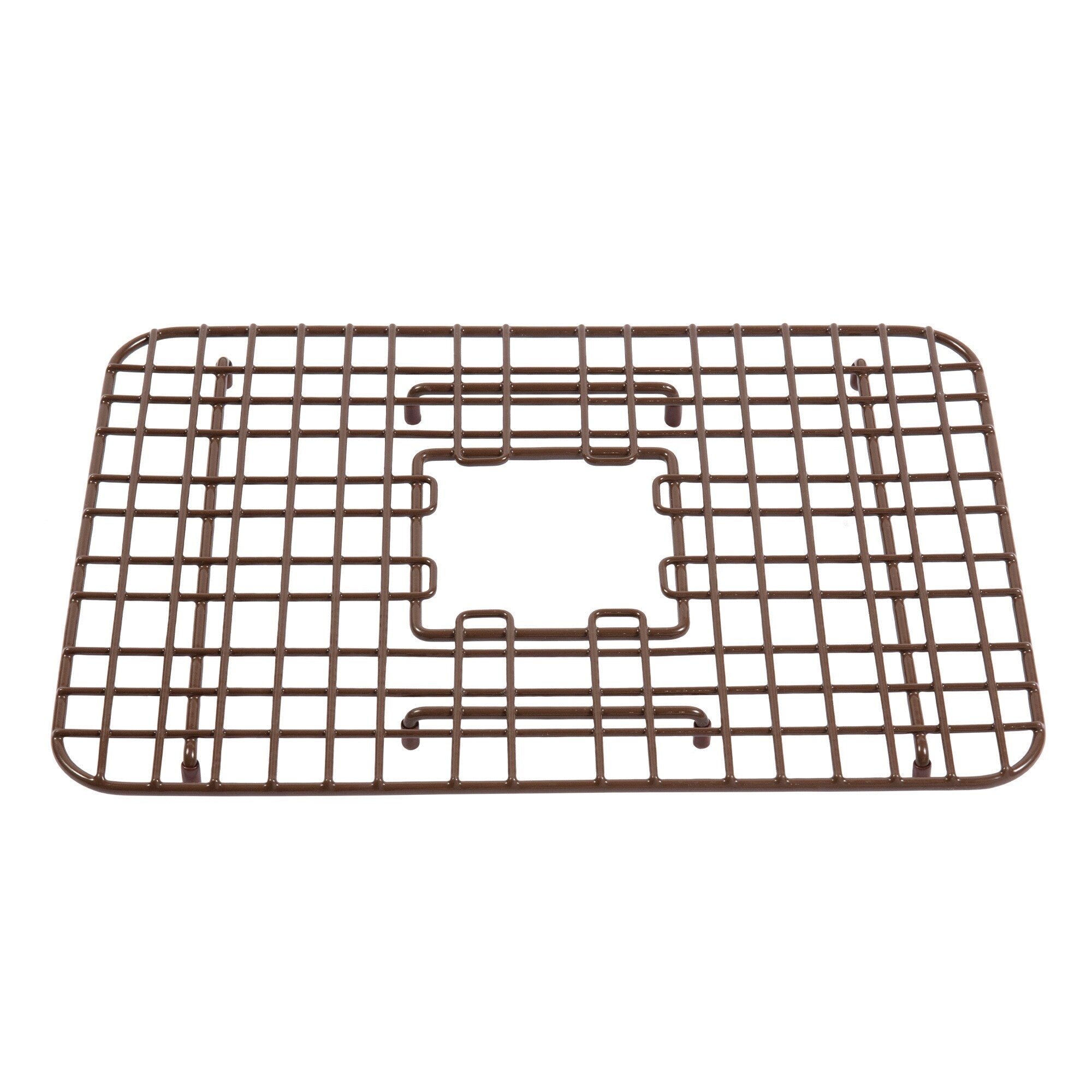 Sinkology Sullivan Copper Kitchen Sink Bottom Grid Heavy Duty Vinyl Coated In Antique Brown