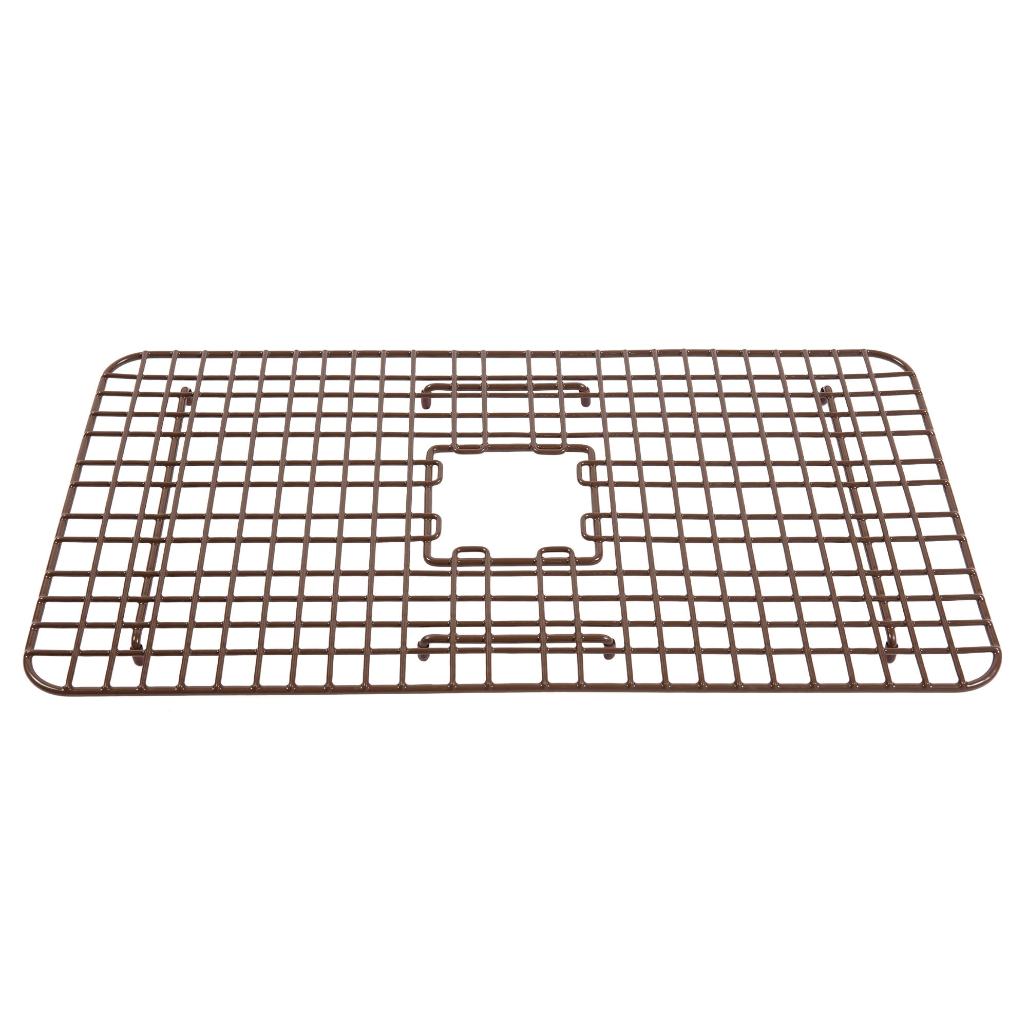 Sinkology Johnson Copper Kitchen Sink Bottom Grid Heavy Duty Vinyl Coated In Antique Brown
