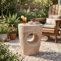 Sirius Outdoor Contemporary Lightweight Concrete Accent Side Table By Christopher Knight Home 14.50 W X 14.50 D X 18.50 H