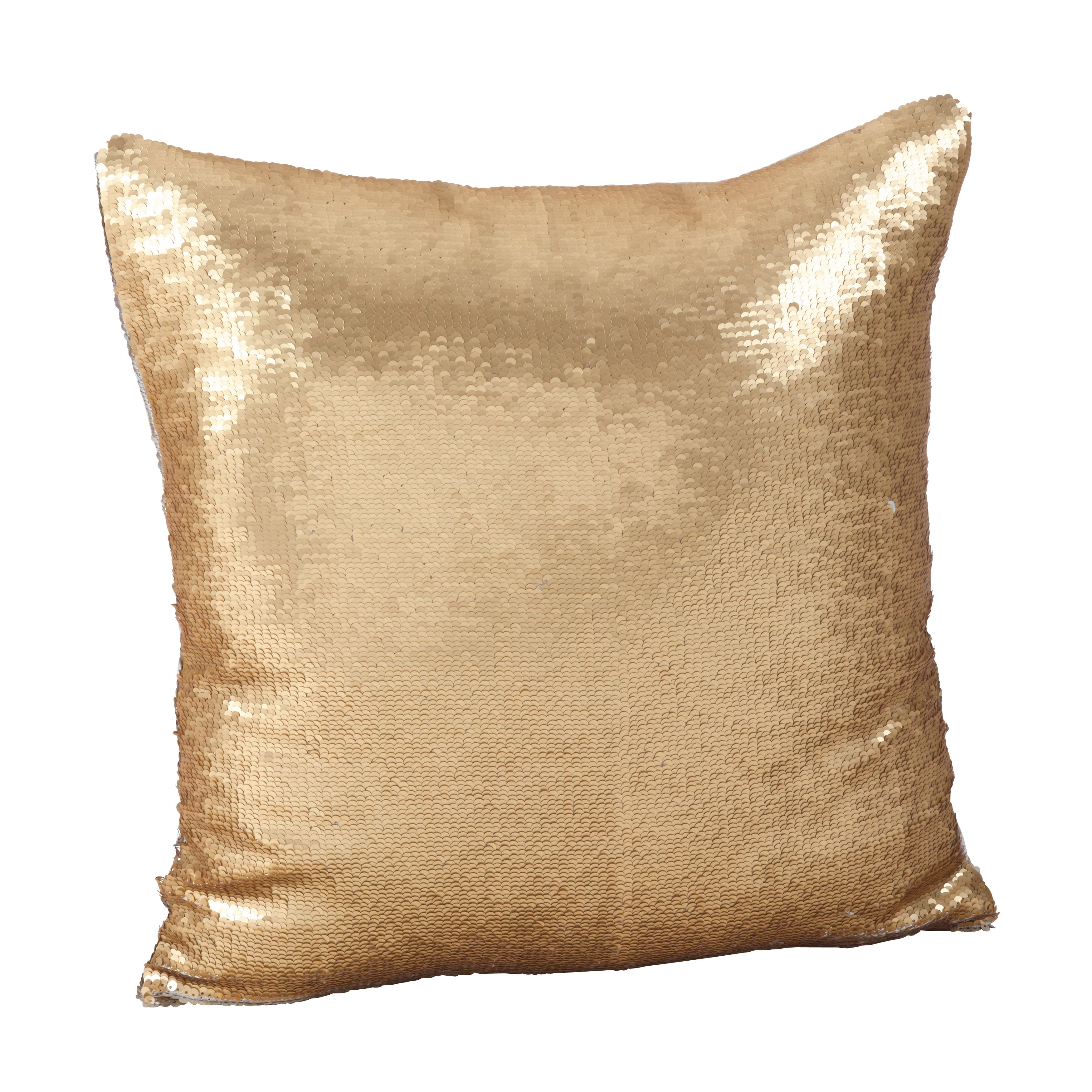 Sirun Collection Sequin Mermaid Design Down Filled Throw Pillow