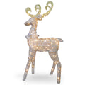 Sisal 60 Inch Reindeer Decoration With Clear Lights