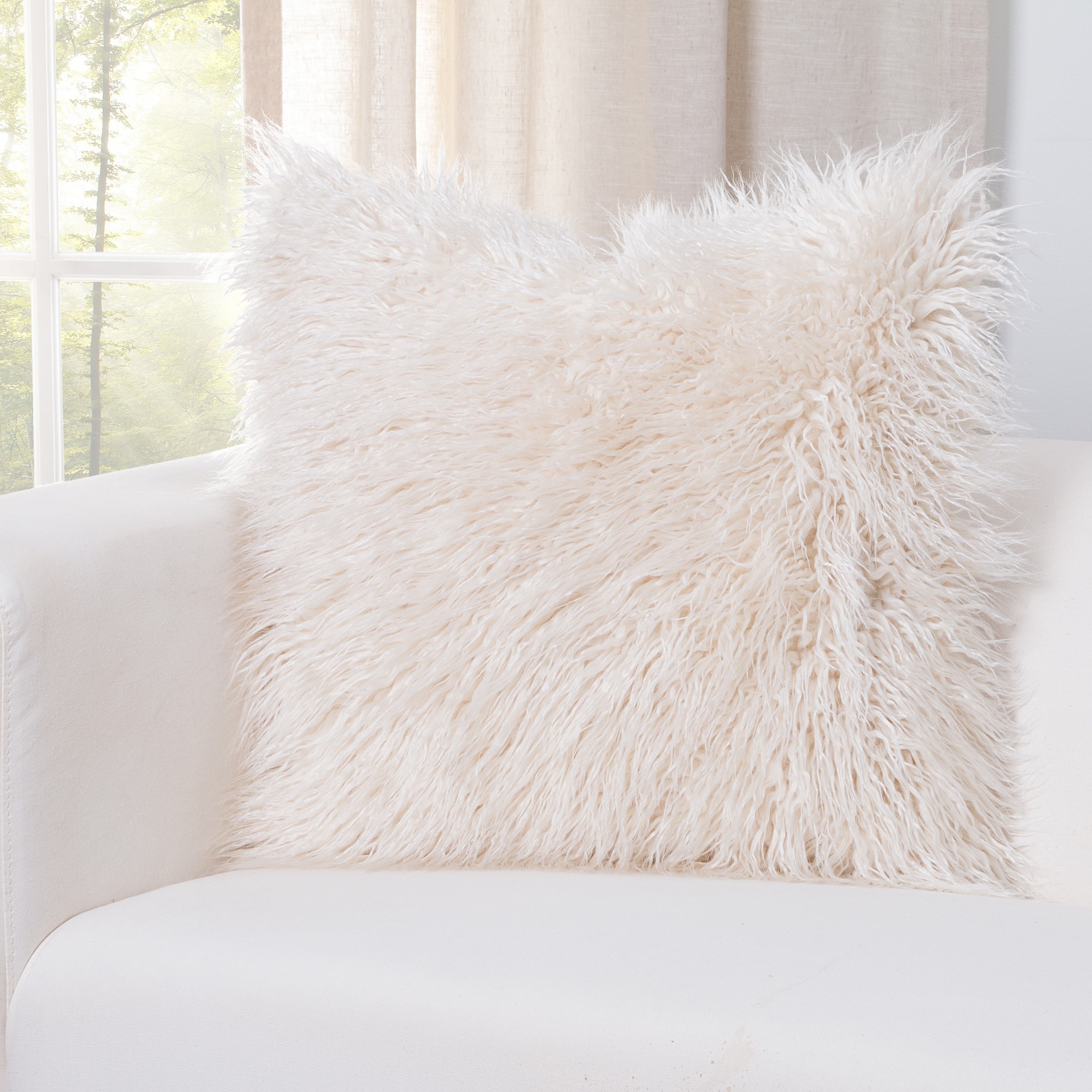Siscovers Faux Fur Designer Llama Throw Pillow