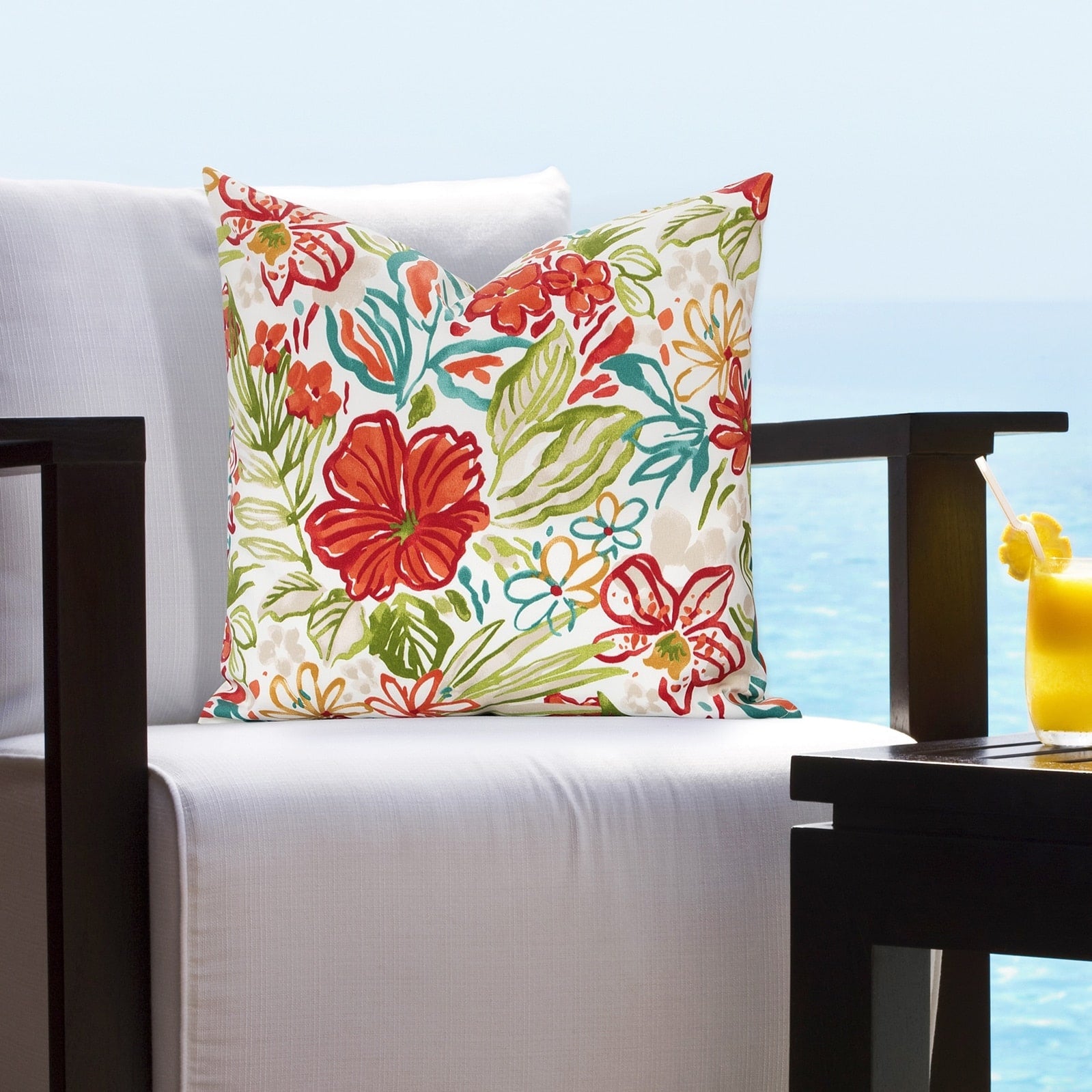 Siscovers Indoor Outdoor Palm Island Tropical Throw Pillow