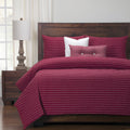Strick Bolton Stom Cotton Blend Burlap Brick Down Alt Duvet Cover Set