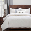 Siscovers Luxury Ticking Stripe Pewter Farmhouse Cotton Blend Down Alt Duvet Set Cream
