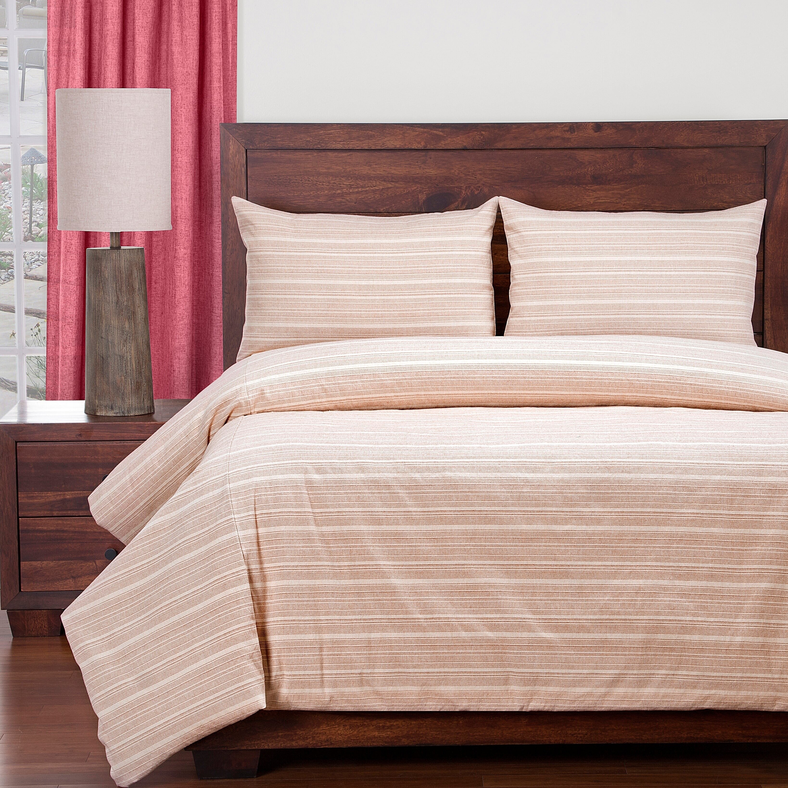 Siscovers Sunwashed Striped Farmhouse Duvet And Shams Set