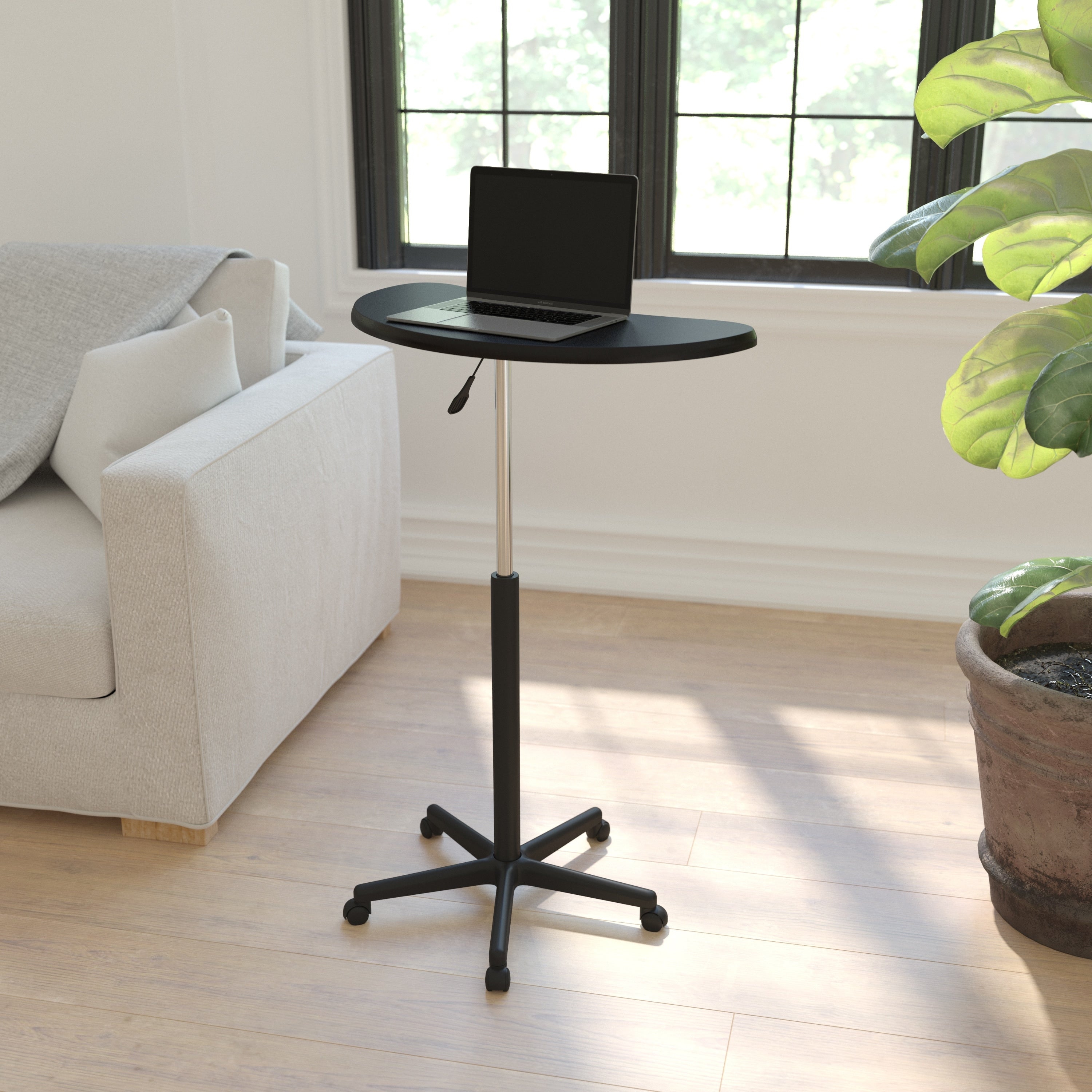 Black Adjustable Computer Desk