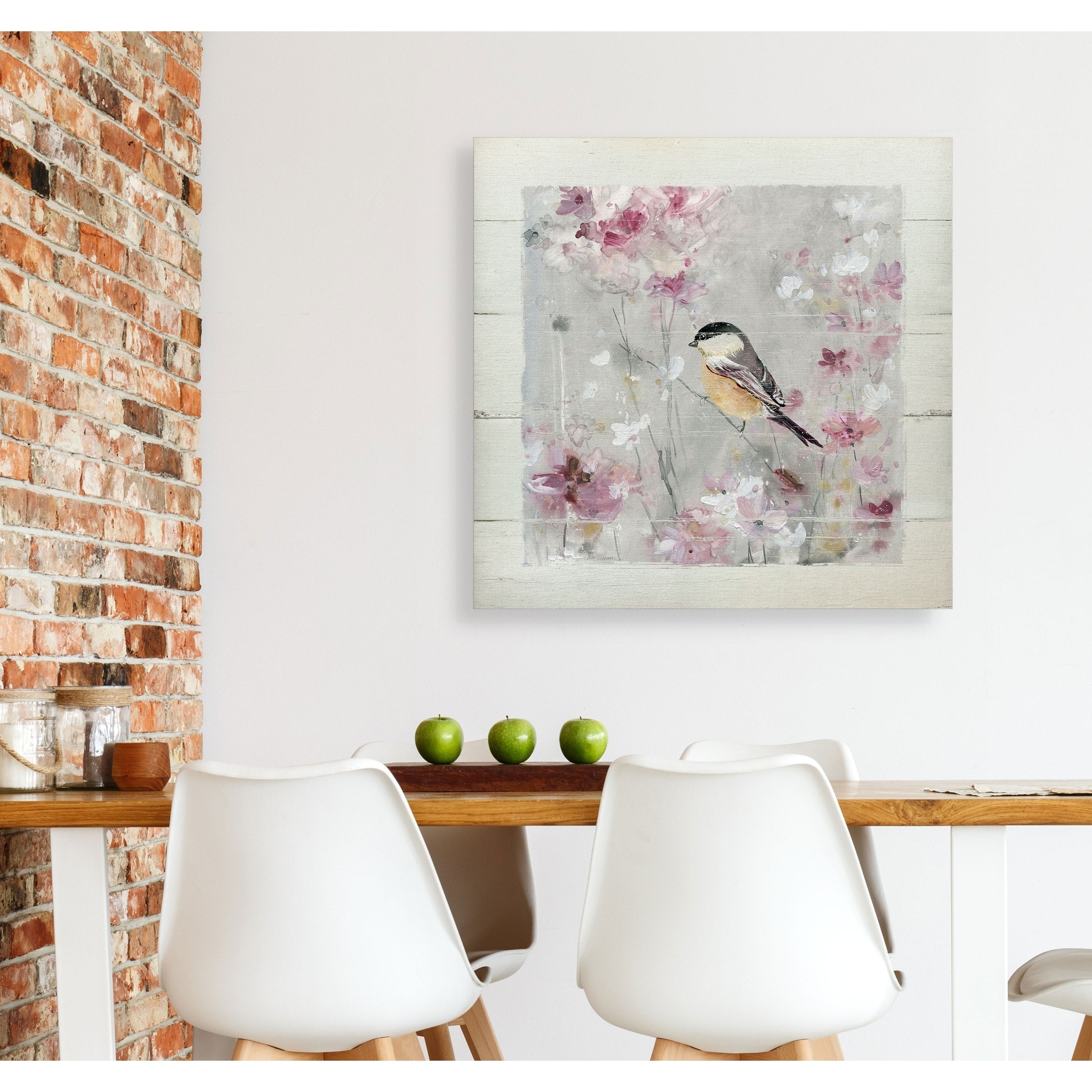 Sitting Pretty Shiplap Ii Gallery Wrapped Canvas Yellow Blue Green Red Black White