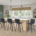 Carson Carrington Skara 26 Inch Swivel Counter Height Barstool In Walnut Wood Finish With Pu Upholstery