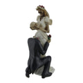 Skeleton Bride And Groom Wedding Couple Statue Cake Topper Multicolored
