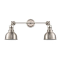 Skillet 12 High 2 Light Sconce Satin Nickel 12 Inch Tall