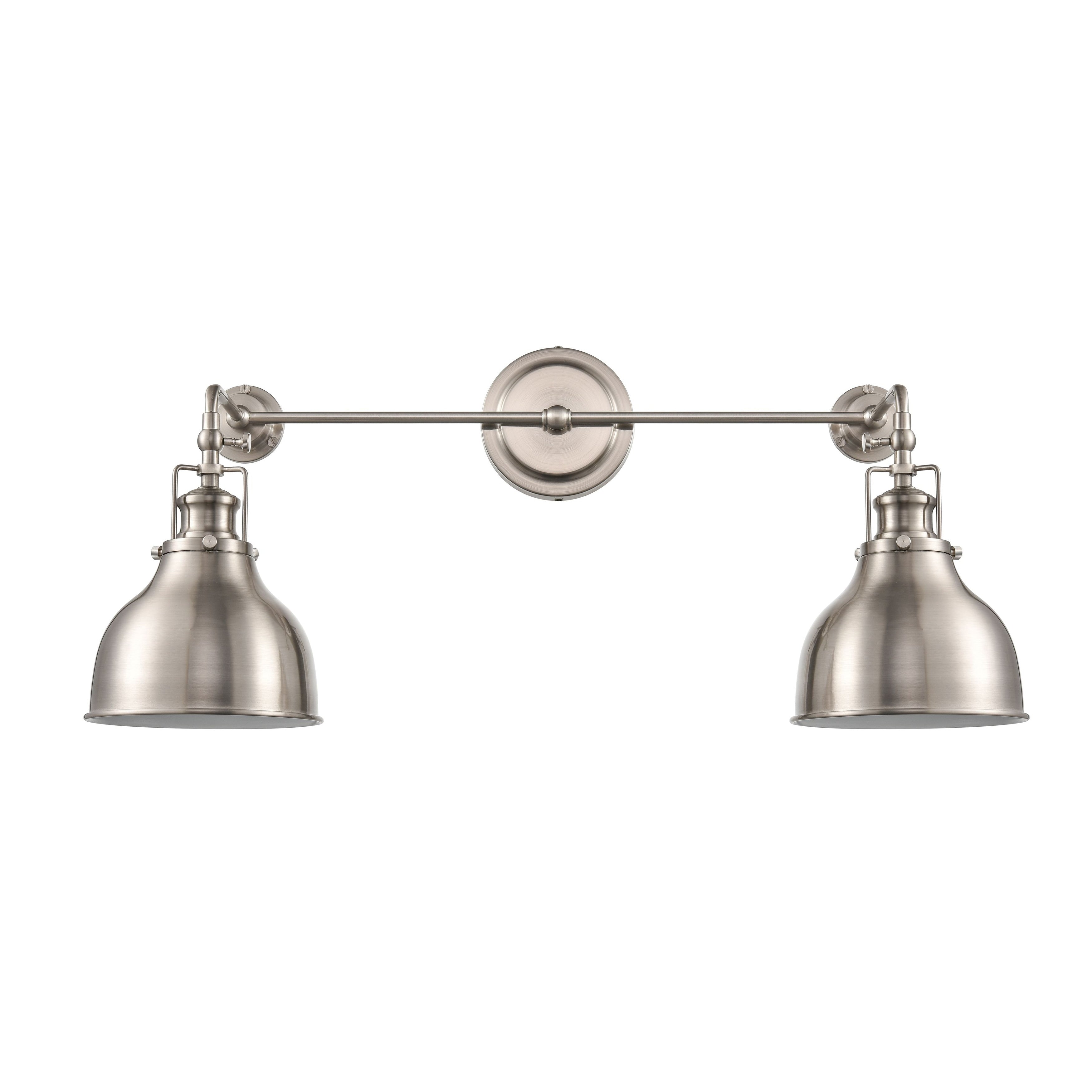 Skillet 12 High 2 Light Sconce Satin Nickel 12 Inch Tall