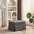 Skirted Oversized Storage Ottoman