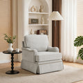 Skirted Swivel Accent Nailhead Barrel Chair