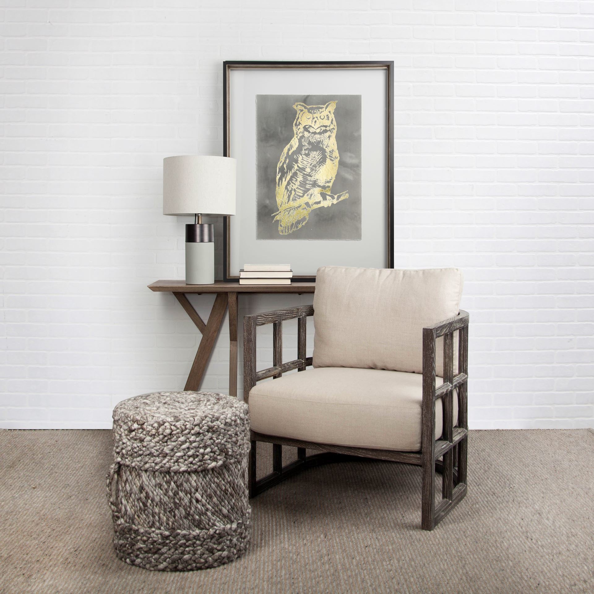 Mercana Skylar I Off White Fabric Ash Wood Chair