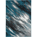 Skyline Abstract Indigo Industrial Area Rug