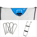 Skywalker Trampolines Accessory Kit With Basketball Game Windstakes Wide Step Ladder