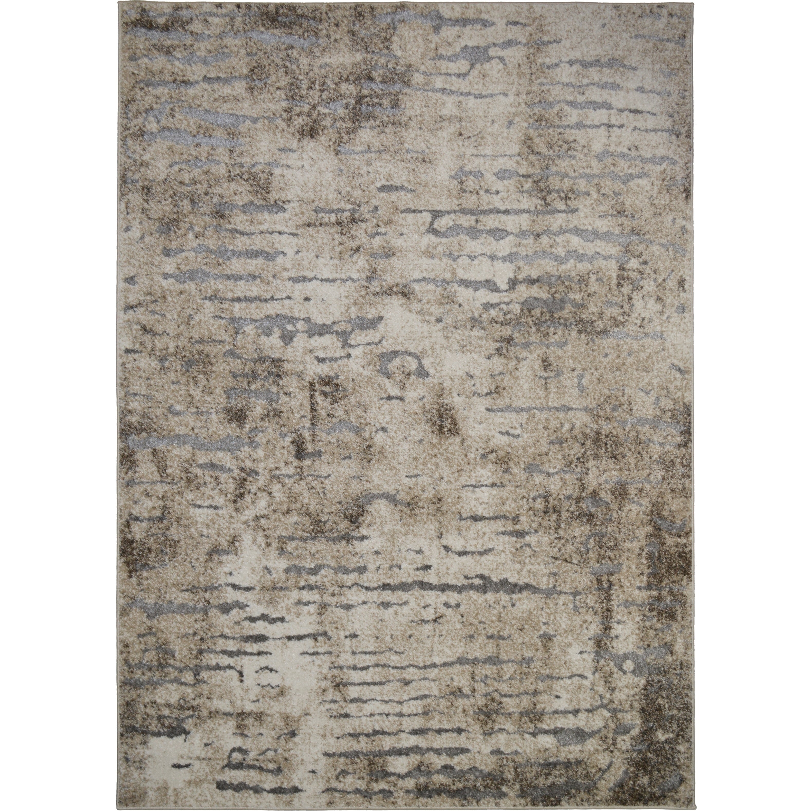 Slate Cream Contemporary Area Rug