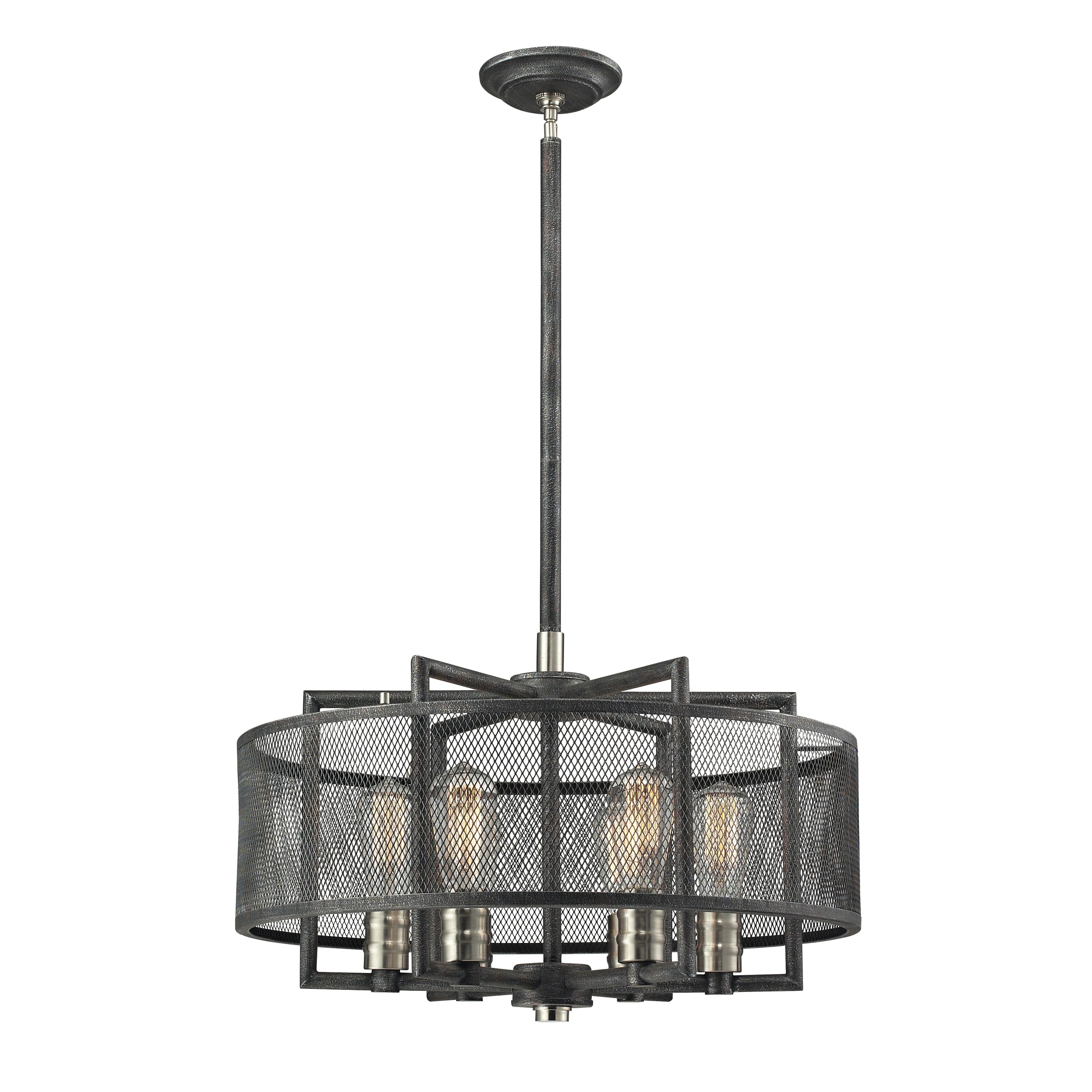 Slatington 22 Inch Wide 6 Light Chandelier In Brushed Nickel