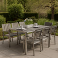 Sleek And Modish Trendy Anodized Aluminum Dining Table Gray
