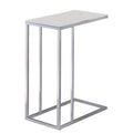 Sleek Design Snack Table With Frosted Tempered Glass Top