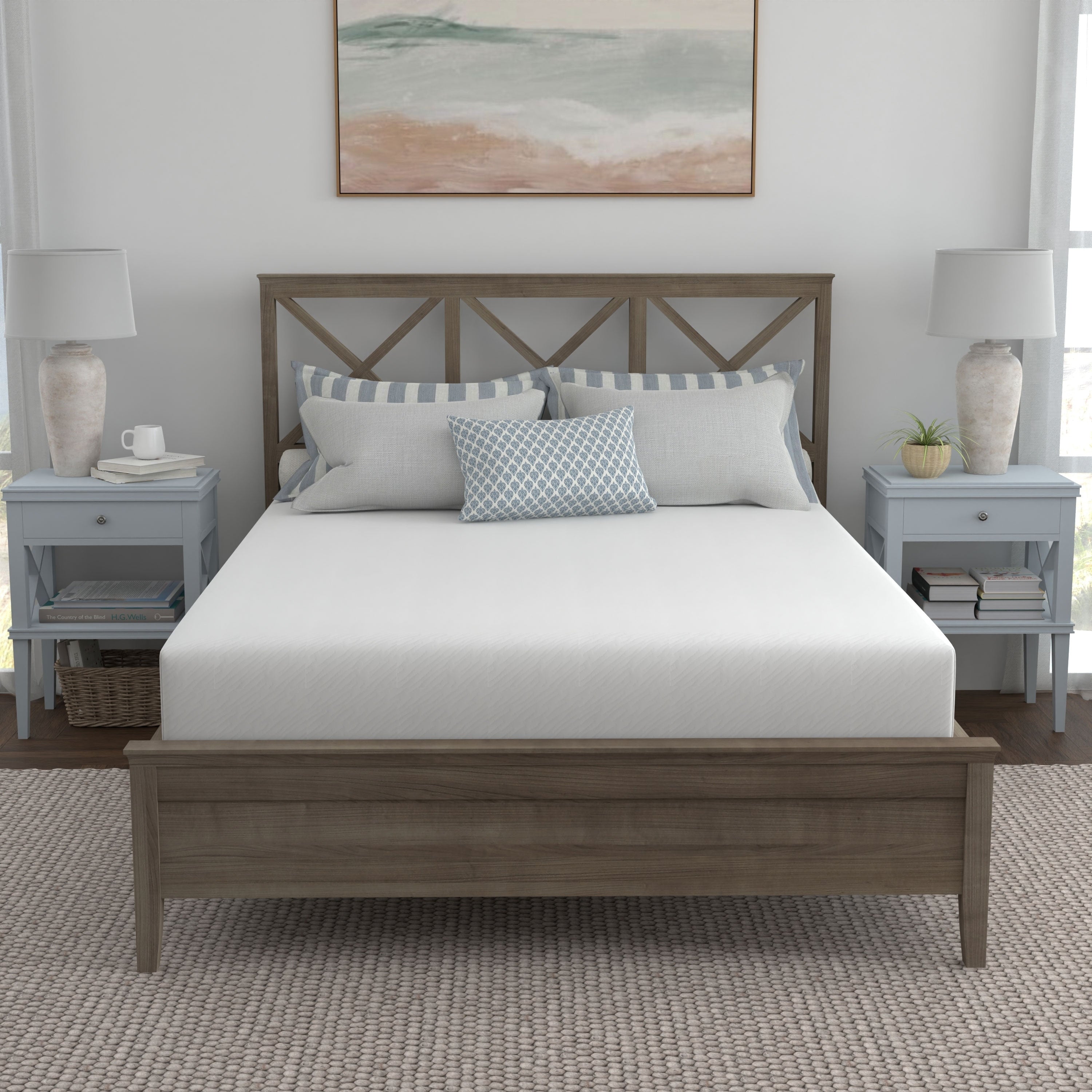 Sleepinc. 10 Inch Memory Foam Mattress Gel Infused Cool Sleep Multi Layer Comfort Body Support Bed In A Box