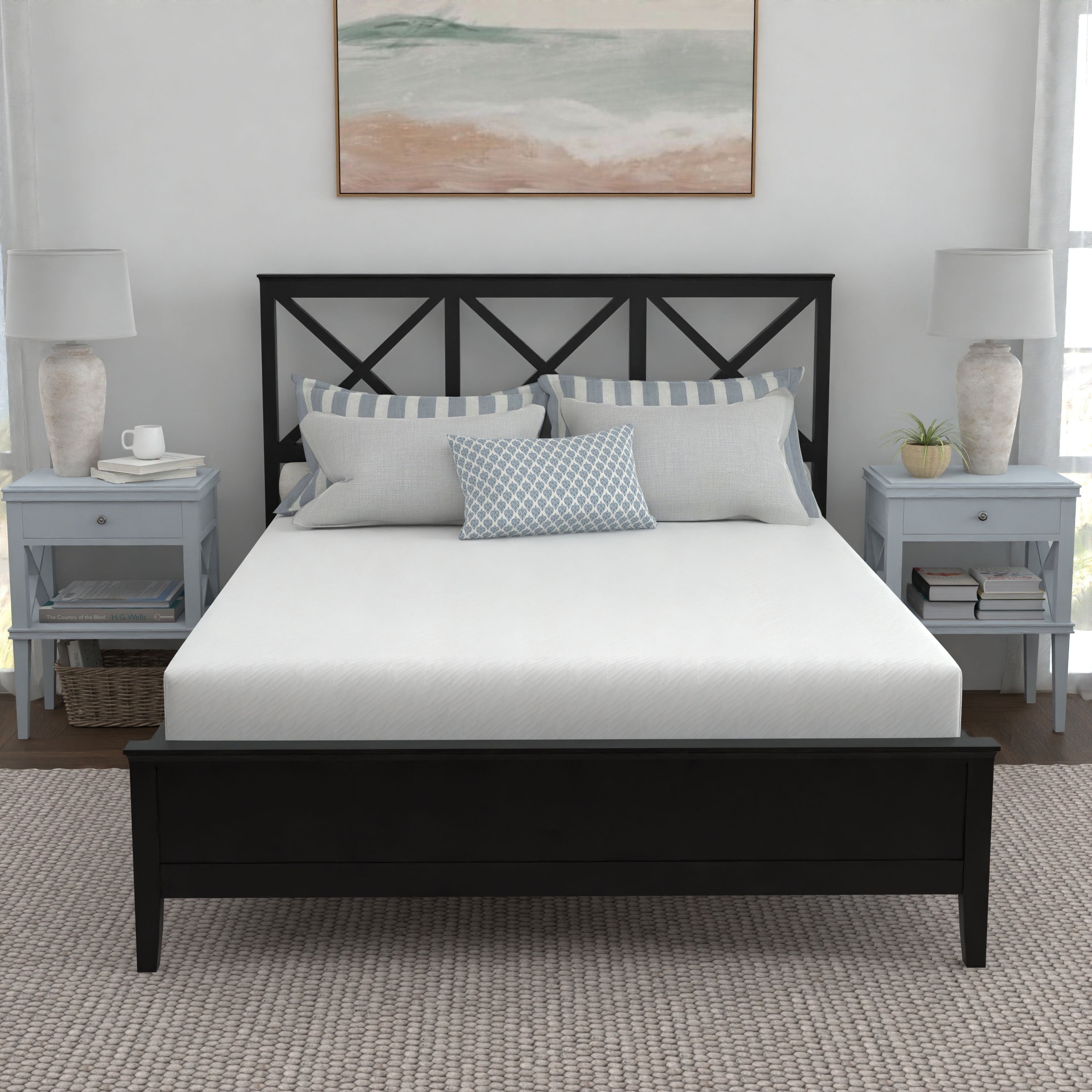 Sleepinc. 8 Inch Memory Foam Mattress Gel Infused Cool Sleep Multi Layer Comfort Body Support Bed In A Box