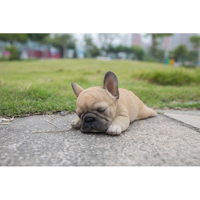 Sleeping Pug Puppy Statue