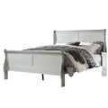 Sleigh Design Eastern King Bed With Rectangular Thin Legs Silver