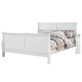 Sleigh Design Full Size Bed With Sleek Legs White