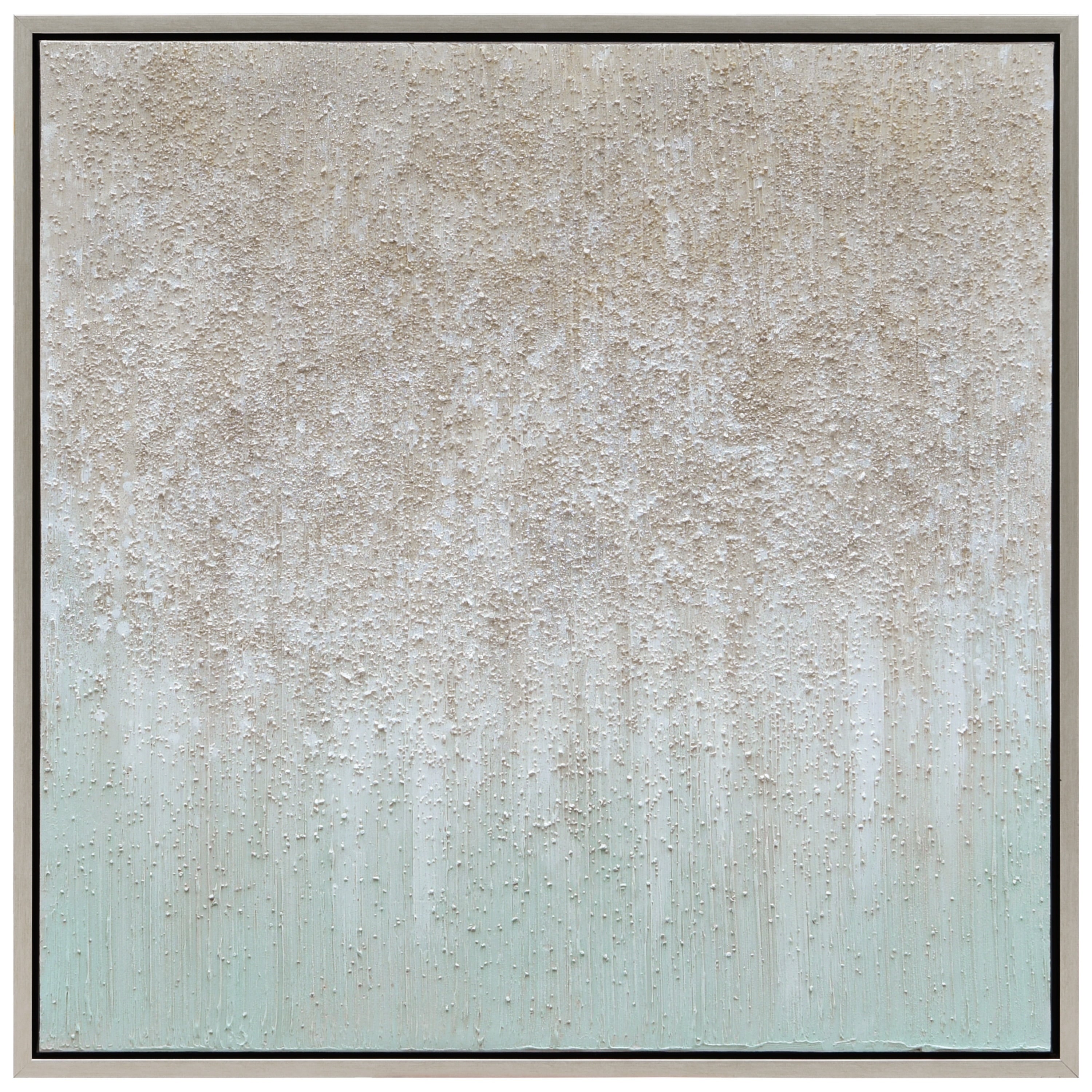 Silver Field Textured Metallic Hand Painted Wall Art By Martin Edwards