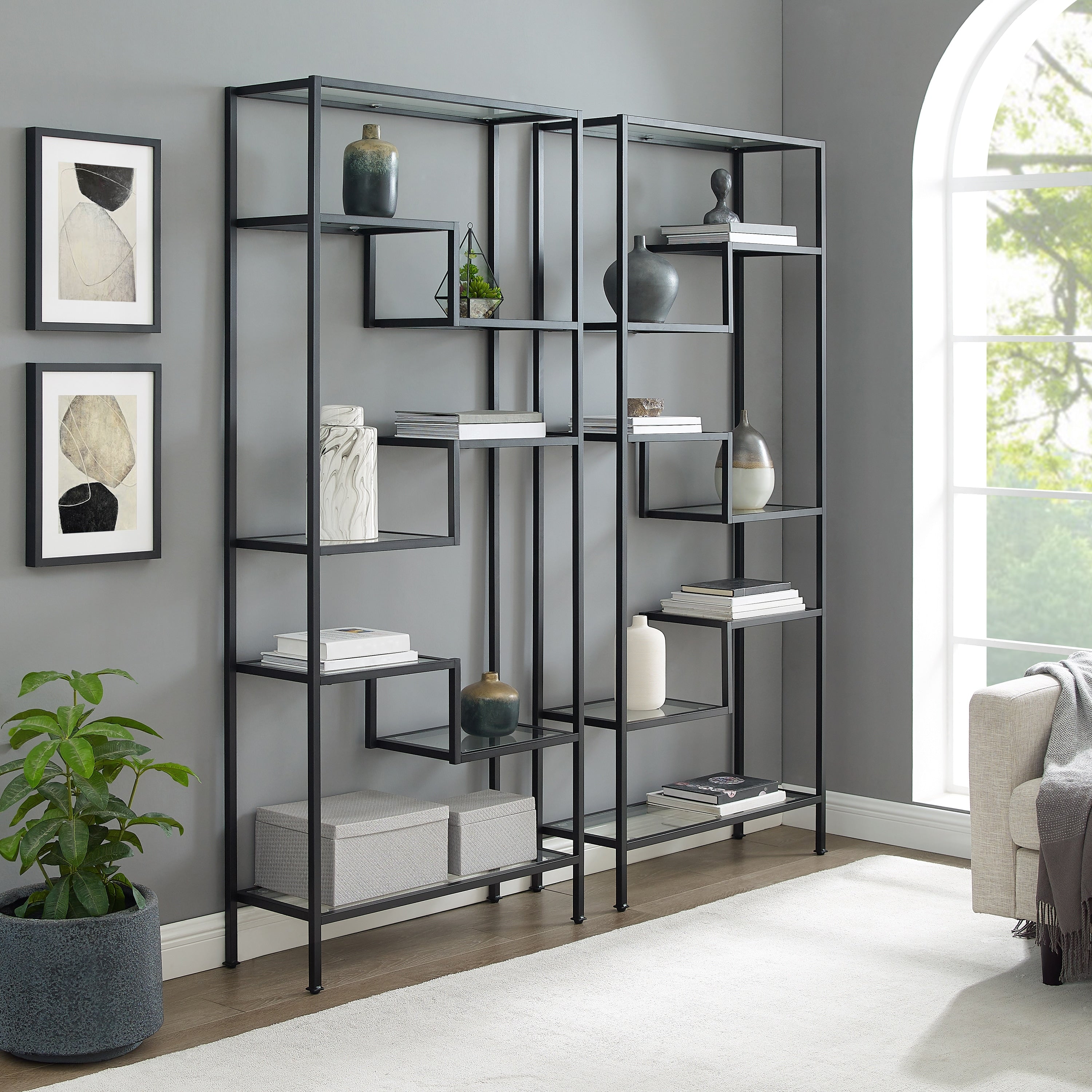 Sloane 2Pc Etagere Set 78 H X 69.5 W X 12.5 D