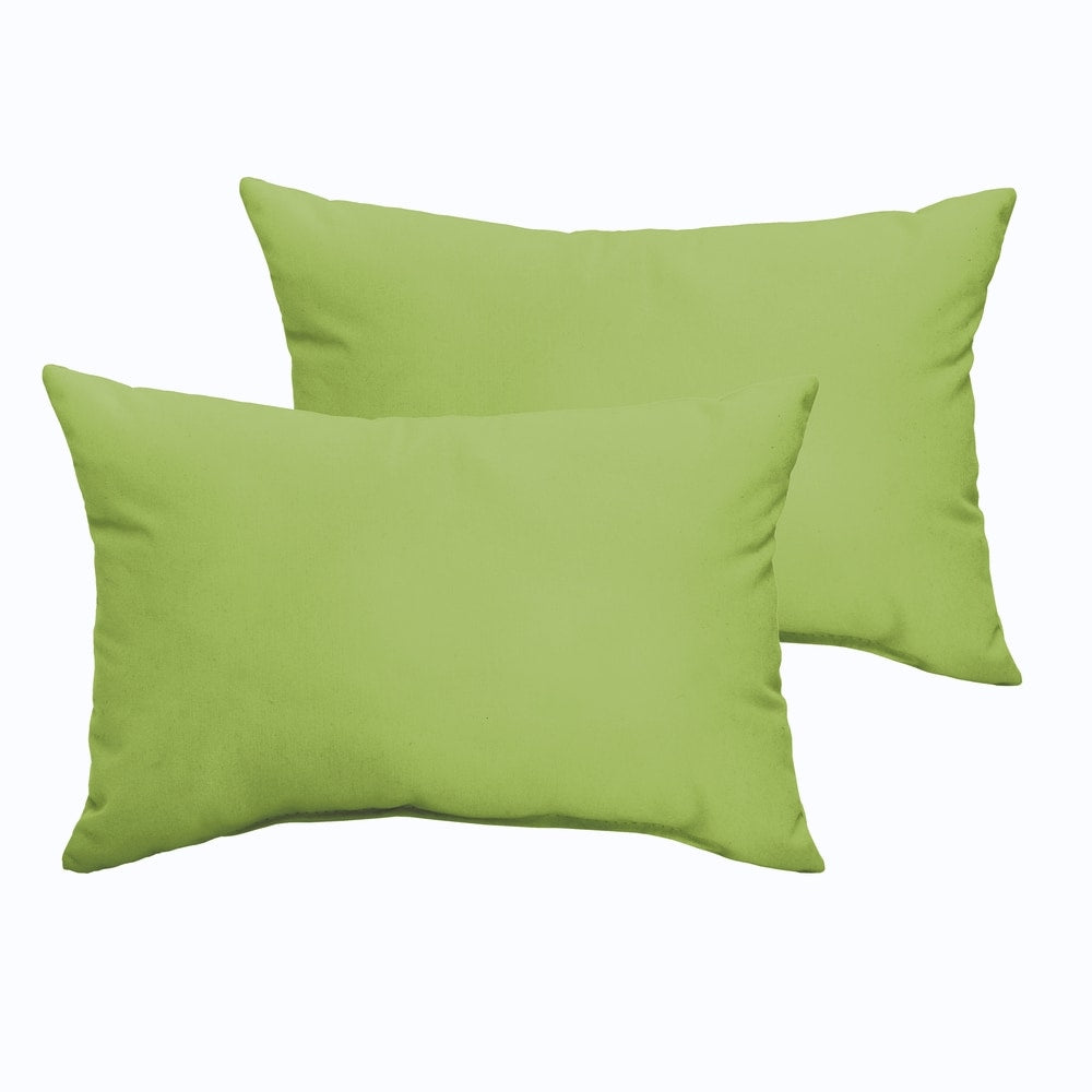 Sloane Apple Green 13 X 20 Inch Indoor Outdoor Knife Edge Pillow Set