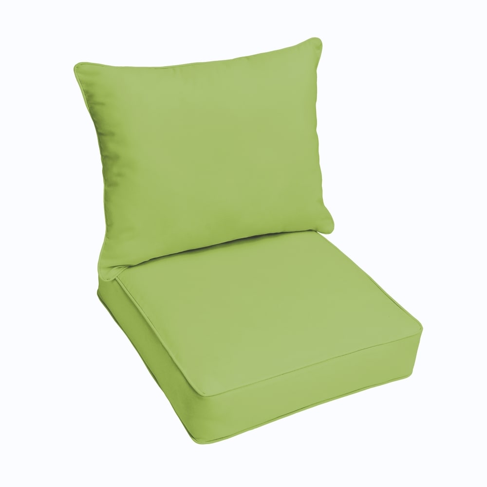 Sloane Apple Green Indoor Outdoor Corded Chair Cushion And Pillow Set