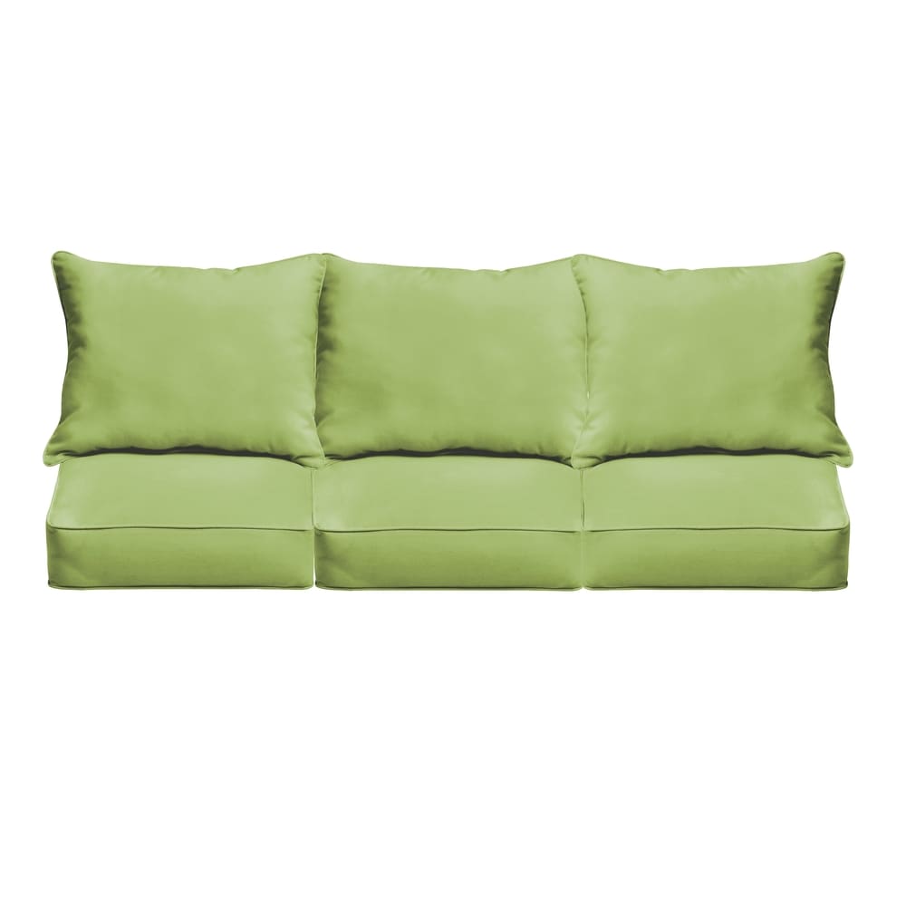 Sloane Apple Green Indoor Outdoor Corded Sofa Cushion Set