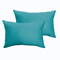 Sloane Aqua Blue 12 X 24 Inch Indoor Outdoor Knife Edge Pillow Set