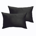 Sloane Black Indoor Outdoor 13 In X 20 In Lumbar Pillow Set